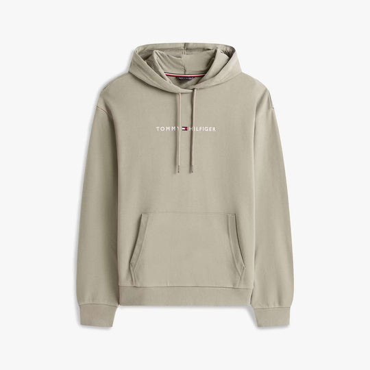 Tommy Hilfiger HOODIE Mens Drawstring Lounge Hoody Utility Sage front view, soft material, versatile design, casual style.