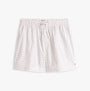Tommy Hilfiger WOVEN PJ SET Mens Set Linear White Grid Check front view of pajama shorts in white grid design
