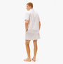 Tommy Hilfiger WOVEN PJ SET Mens Set Linear White Grid Check back view showcasing the shirt and shorts design.