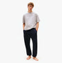 Tommy Hilfiger SS TEE CONT. LOGO Mens T-Shirts & Tank Tops Light Grey Heather front view on a model