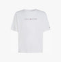 Tommy Hilfiger LOGO T-Shirt Mens Optic White front view showcasing logo design on soft cotton fabric.