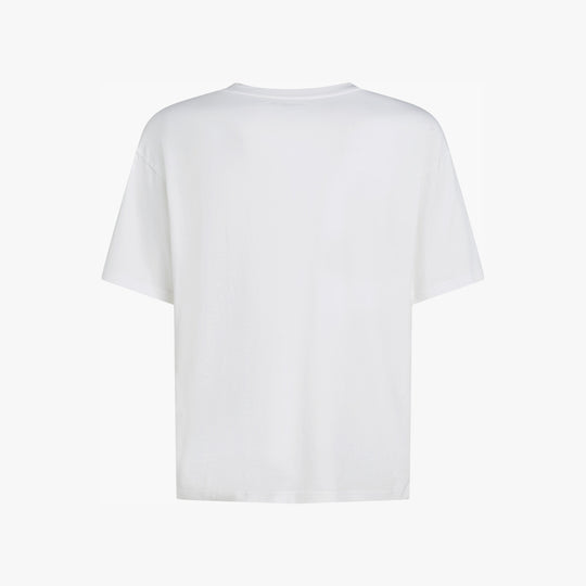 Tommy Hilfiger LOGO T-Shirt Mens Optic White back view, short sleeve, regular fit, 100% cotton material.