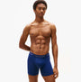 Tommy Hilfiger 3 Pack Mens BOXER BRIEF Multi front view of model wearing navy boxer briefs.