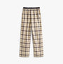Tommy Hilfiger WAFFLE & PJ Mens Set Multicoloured front view of plaid lounge pants with elastic waistband.