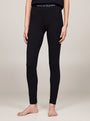 Tommy Hilfiger LEGGING Womens Desert Sky, front view, high-rise waist, TH logo waistband, lightweight stretch fabric.