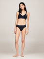 Tommy Hilfiger BRALETTE LIFT Womens Desert Sky Front view of model wearing bralette and matching underwear, showcasing cotton and elastane blend.