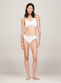 Tommy Hilfiger BRALETTE LIFT Womens White front view on model wearing white bralette and matching underwear.