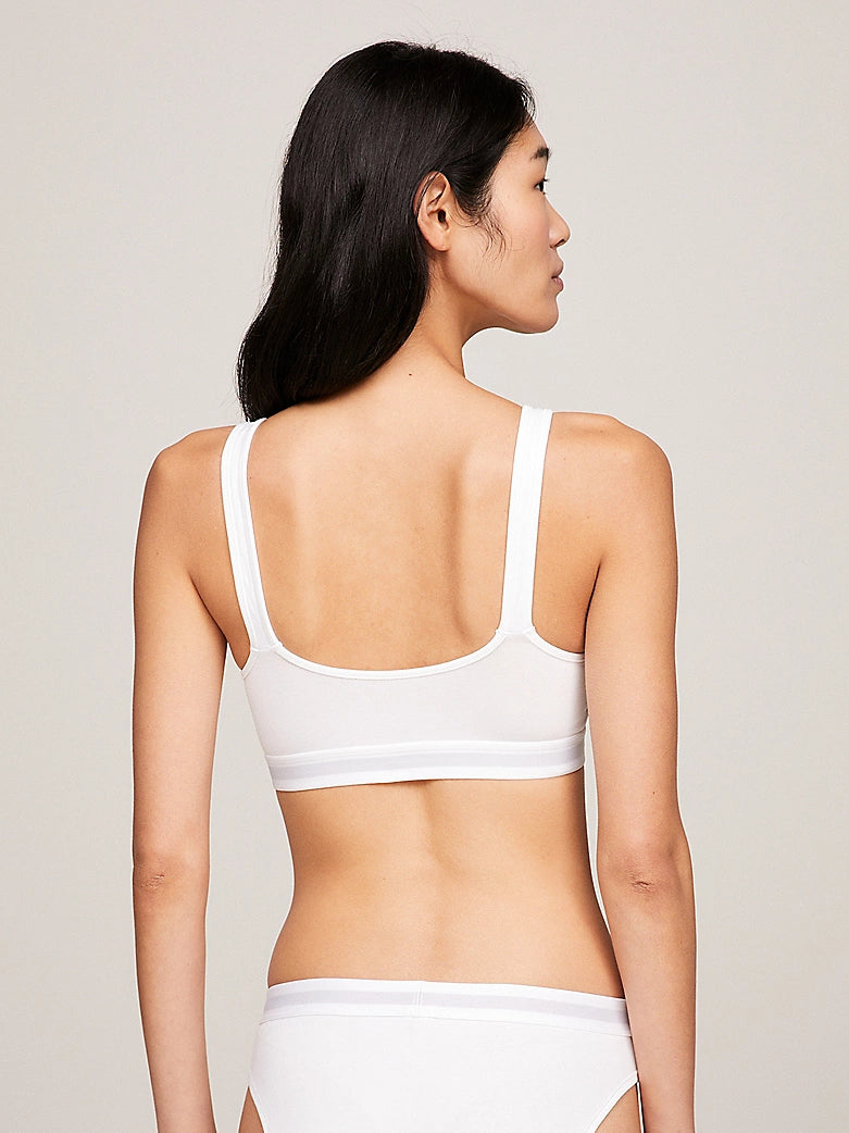 Tommy Hilfiger BRALETTE LIFT Womens White back view showing padded, non-wired design and comfortable fit.