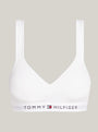 Tommy Hilfiger BRALETTE LIFT Womens White front view of bralette with logo and straps
