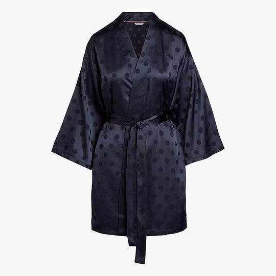 Tommy Hilfiger KIMONO POLKA DOTS Womens Bathrobe Desert Sky