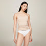 Tommy Hilfiger CAMI 2 Pack Womens Vest Black/Misty Blush front view on model displaying comfort and style.