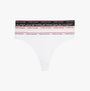 Tommy Hilfiger Womens 3 Pack Thong Lace Multicoloured front view showcasing three thongs with logo elasticated waistband.
