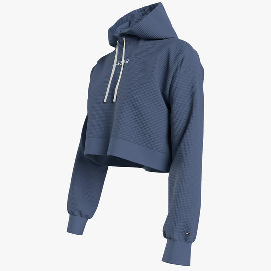 Tommy Hilfiger LONG SLEEVE HOODIE Womens Hoodie Iron Blue