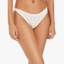 Tommy Hilfiger ESTABLISHED Womens 3 Pack Ribbed Bikinis Multicoloured, front view of bikini on model, showcasing fit and design.