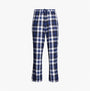 Tommy Hilfiger ORIGINAL Womens Flannel Pants Heritage Check Midi Blue Ink front view showcasing blue and white check pattern.