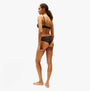 Tommy Hilfiger FLORAL LACE Womens Triangle Bra Black, side view showcasing the lace detailing and adjustable straps.