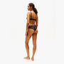 Tommy Hilfiger FLORAL LACE Womens Brazilian Briefs Black rear view showcasing floral lace design and comfortable fit.