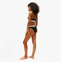 Tommy Hilfiger HERITAGE Womens Padded Push-Up Bralette Black side view displayed on model with elasticated underband.
