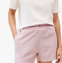 Tommy Hilfiger PJ SHORT SET Womens Pajamas Multicoloured front view featuring relaxed fit shorts with logo waistband.