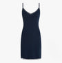 Tommy Hilfiger LACE Womens Nightdress Dark Night Navy front view showing lace trim and adjustable straps.