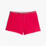 Tommy Hilfiger LOGO Womens Racerback Pyjama Set Vivacious Pink front view of pink shorts with TH logo waistband.
