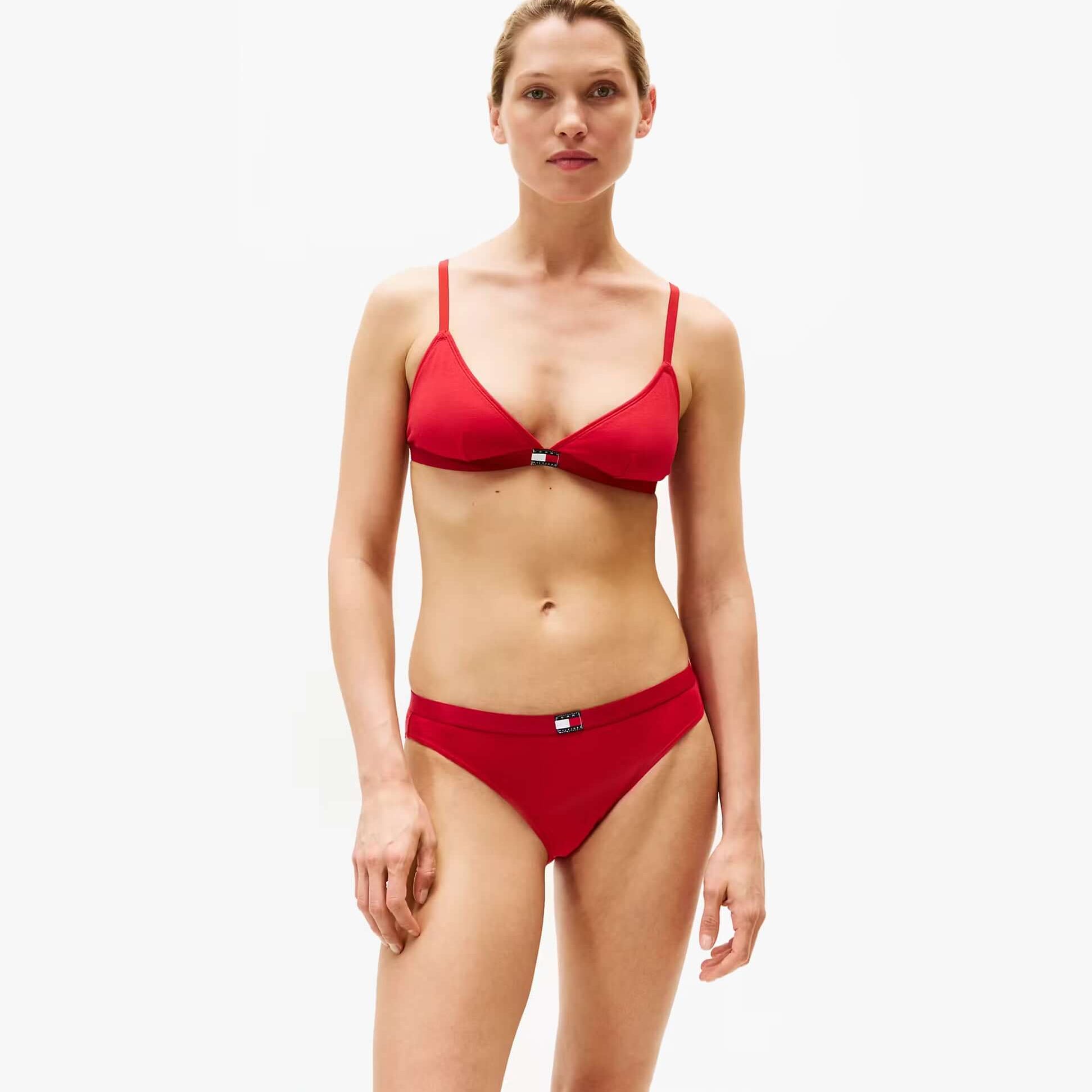 Tommy Hilfiger 3 PACK BIKINI (EXT.S Womens Bikini Multicoloured front view featuring a red bikini top and bottom.
