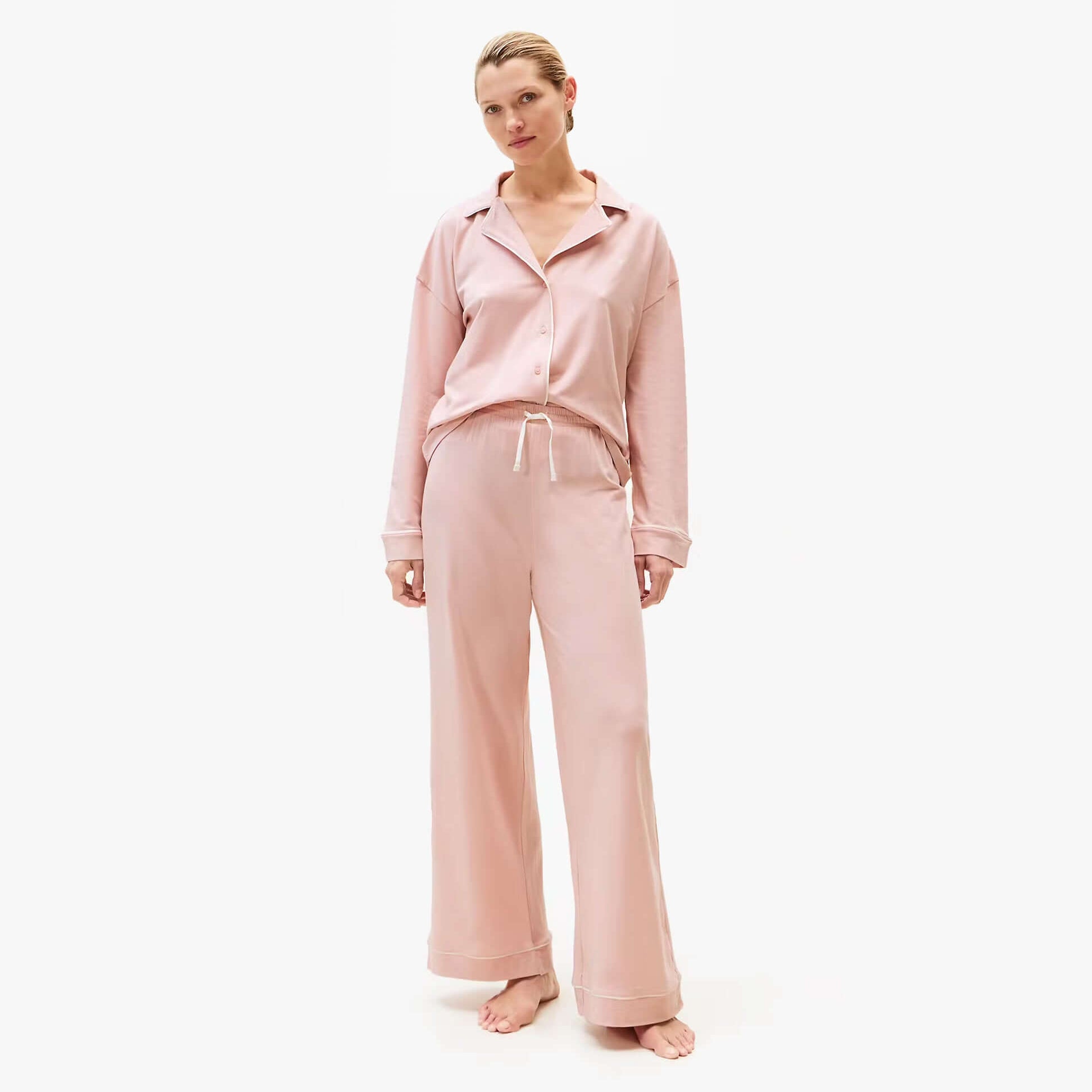 Tommy Hilfiger SHIRT PANTS SET Womens Set Foggy Pink front view model wearing set