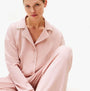 Tommy Hilfiger SHIRT PANTS SET Womens Set Foggy Pink front view model wearing relaxed fit shirt and pants