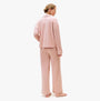 Tommy Hilfiger SHIRT PANTS SET Womens Set Foggy Pink, back view of long sleeve top and pants.