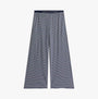 Tommy Hilfiger LS JERSEY RELAXED PJ Womens Set Multicoloured front view of striped pajama pants, featuring wide legs and an elastic waist.