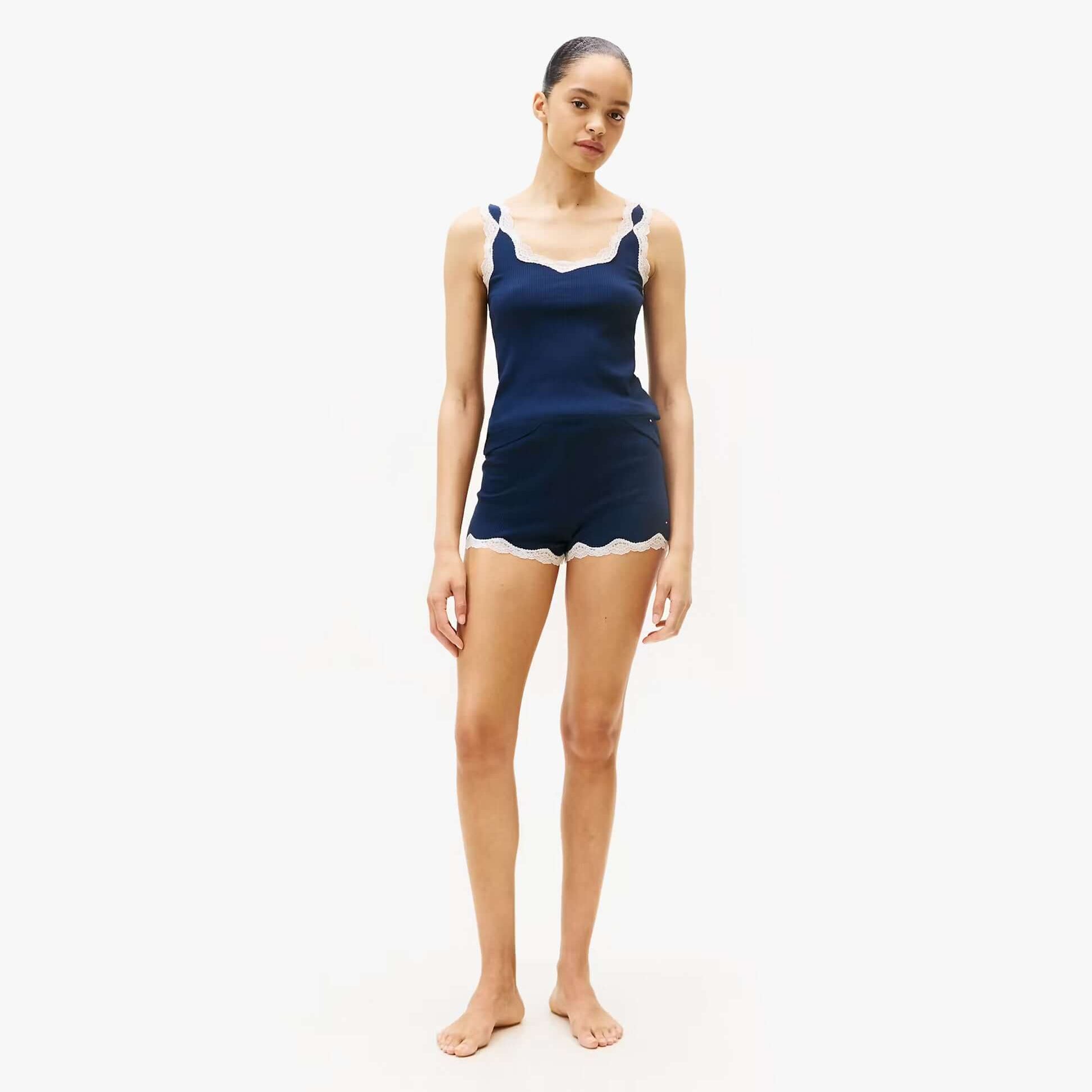 LACE CAMI SHORT PJ Set Womens Dark Night Navy