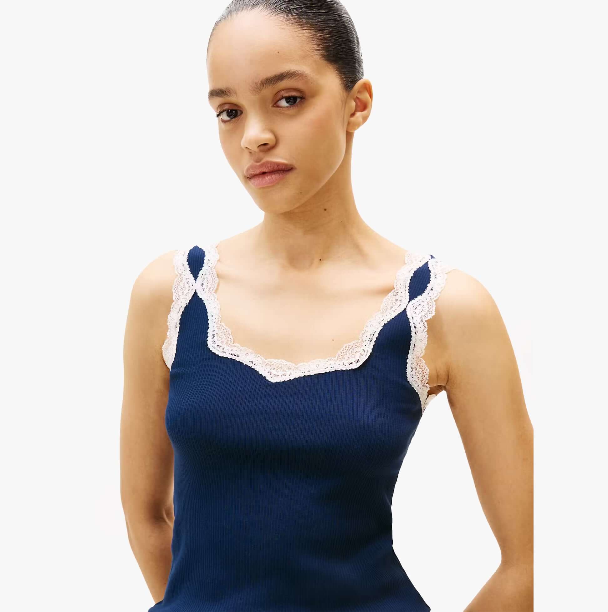 LACE CAMI SHORT PJ Set Womens Dark Night Navy