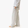 Tommy Hilfiger STRIPE FLANNEL SHIRT Womens Set Thin Stripe Light Grey side view with relaxed fit and pockets.