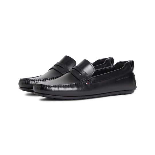 Tommy Hilfiger SCORE HILFIGER LEATHER Mens Driving Loafers Black