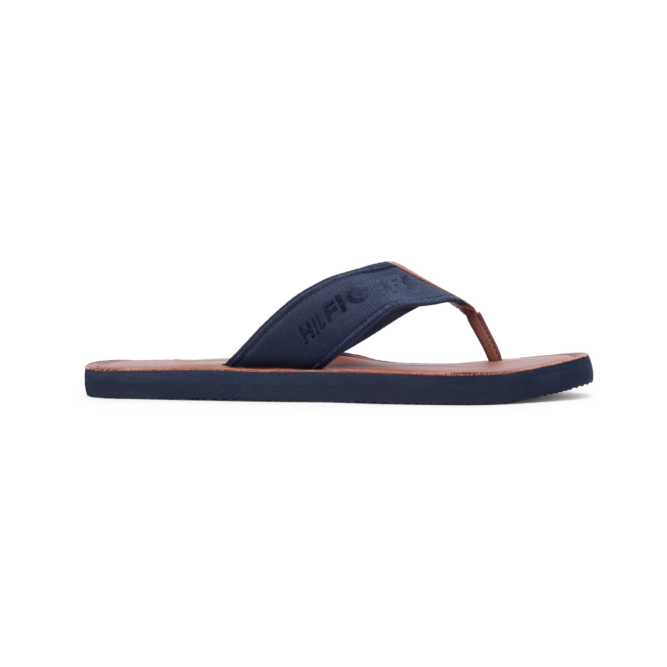 Tommy Hilfiger HILFIGER LEATHER Mens Toe-Post Sandals Desert Sky