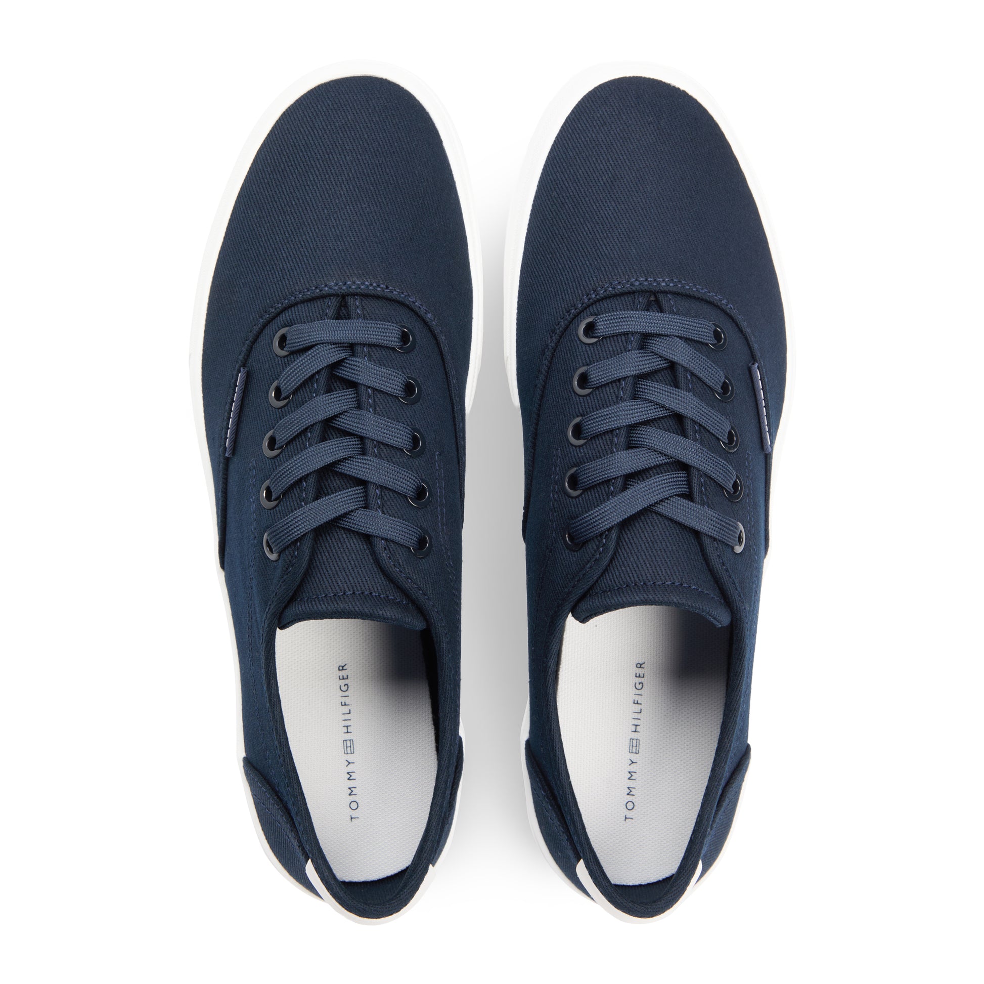 Tommy Hilfiger VULC CUP Mens Canvas Trainers Desert Sky