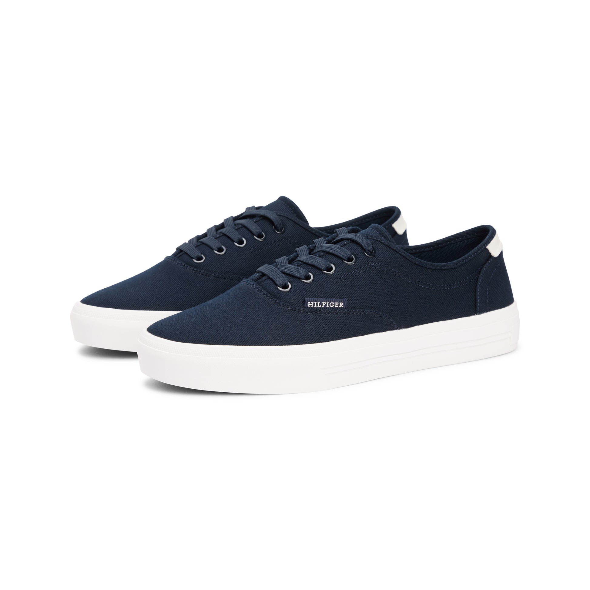 Tommy Hilfiger VULC CUP Mens Canvas Trainers Desert Sky