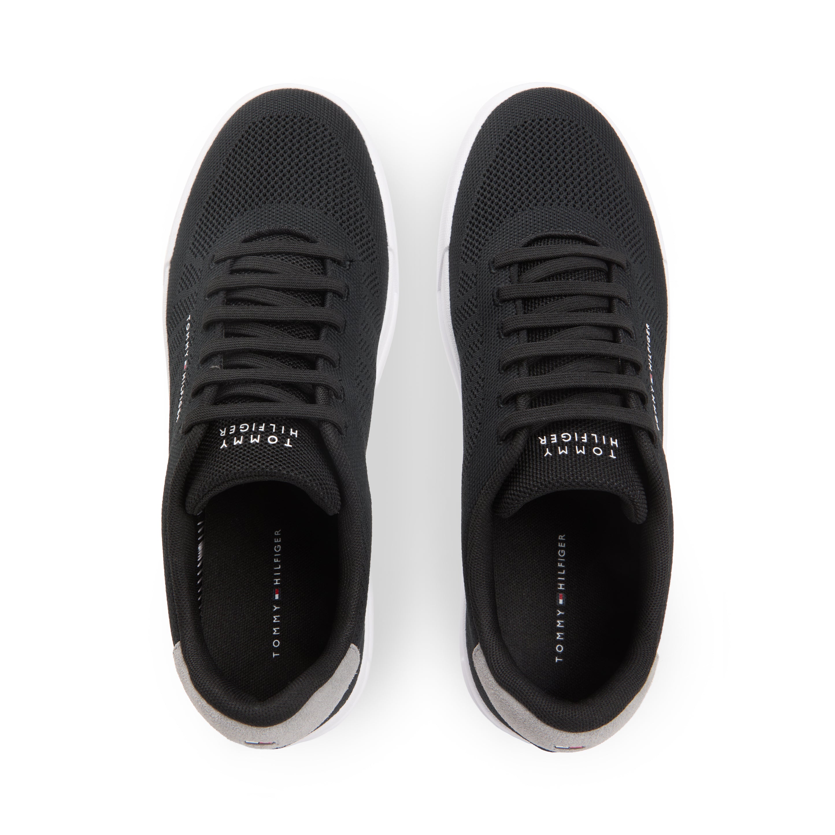 Tommy Hilfiger COURT KNIT Mens Court Trainers Black