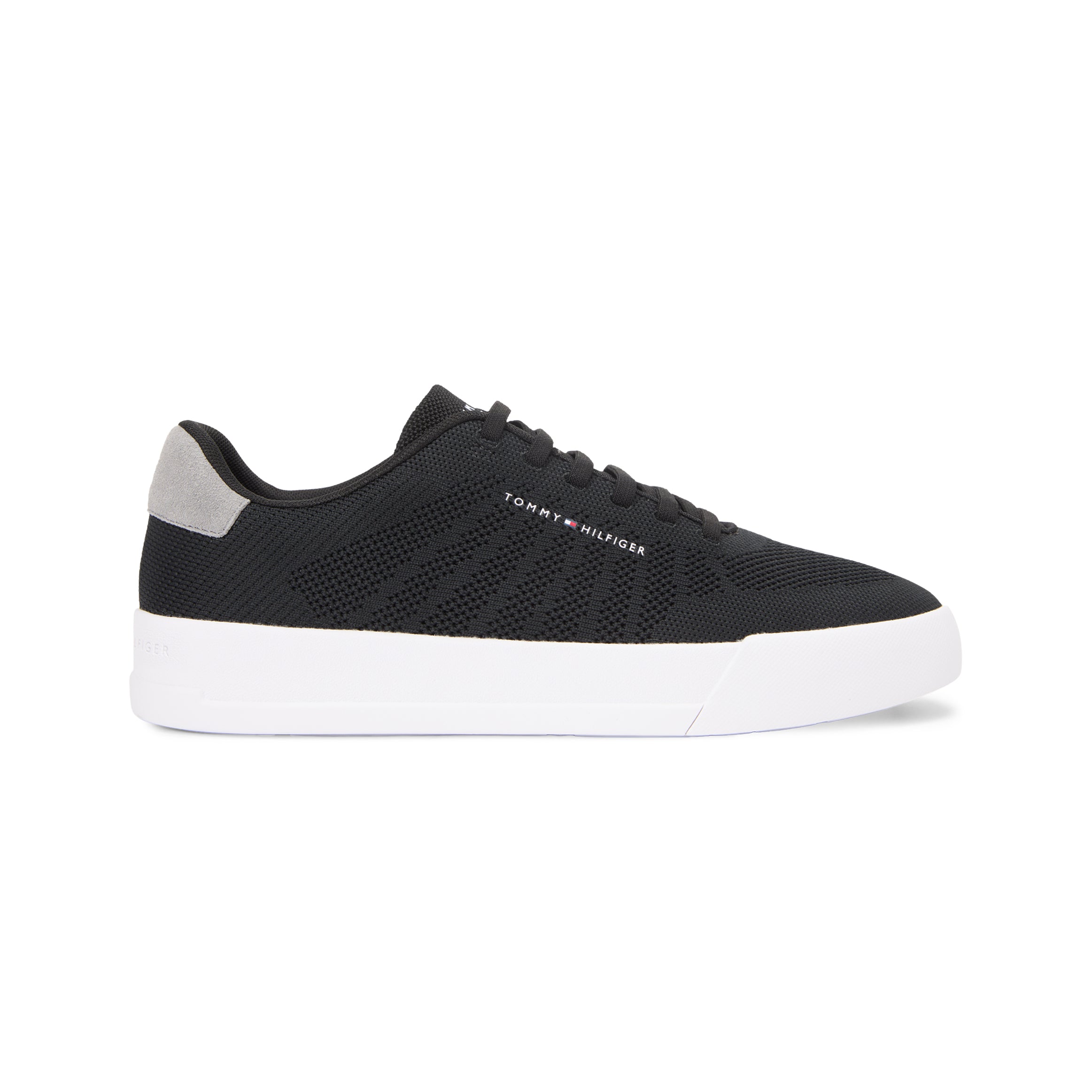 Tommy Hilfiger COURT KNIT Mens Court Trainers Black