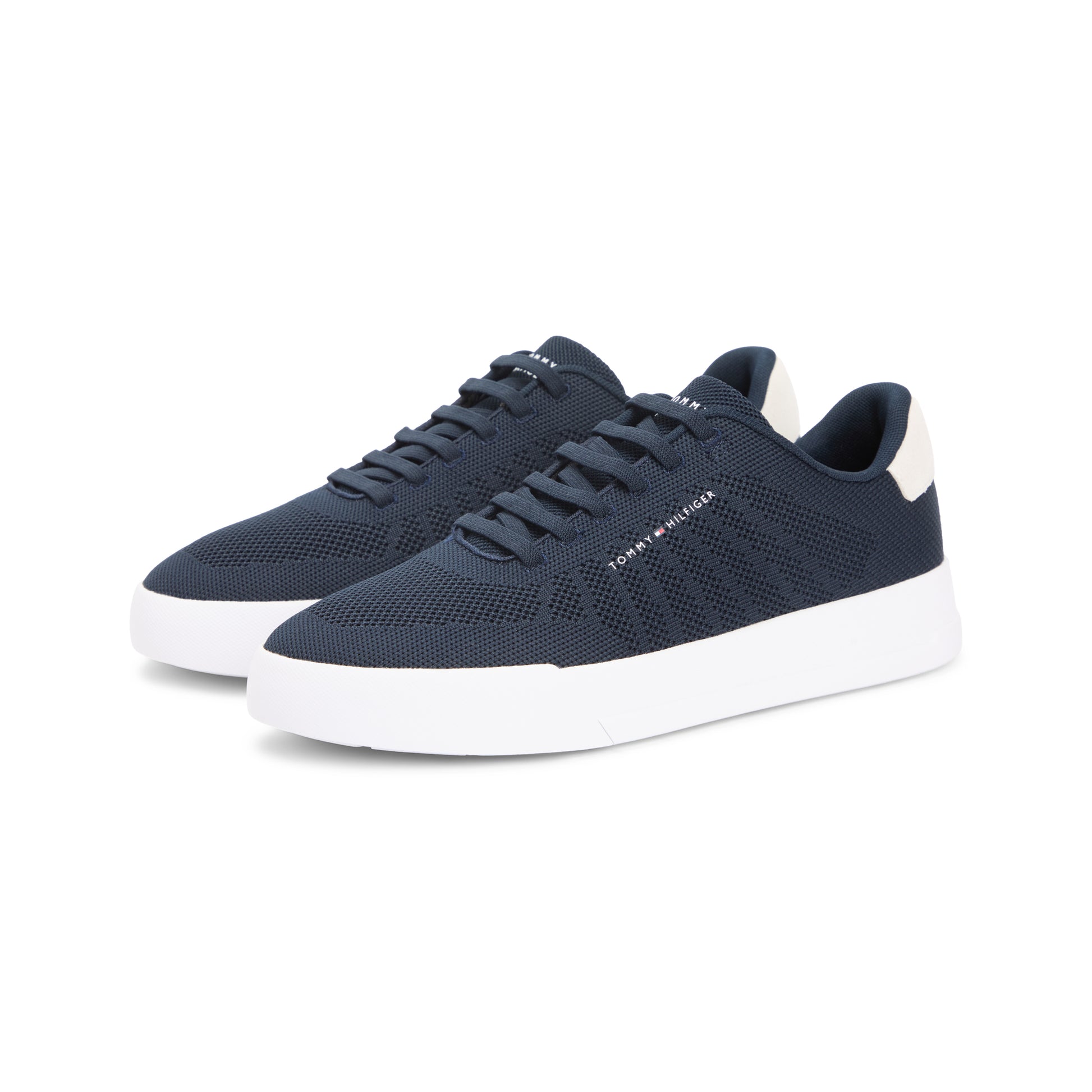 Tommy Hilfiger COURT KNIT Mens Casual Trainers Desert Sky