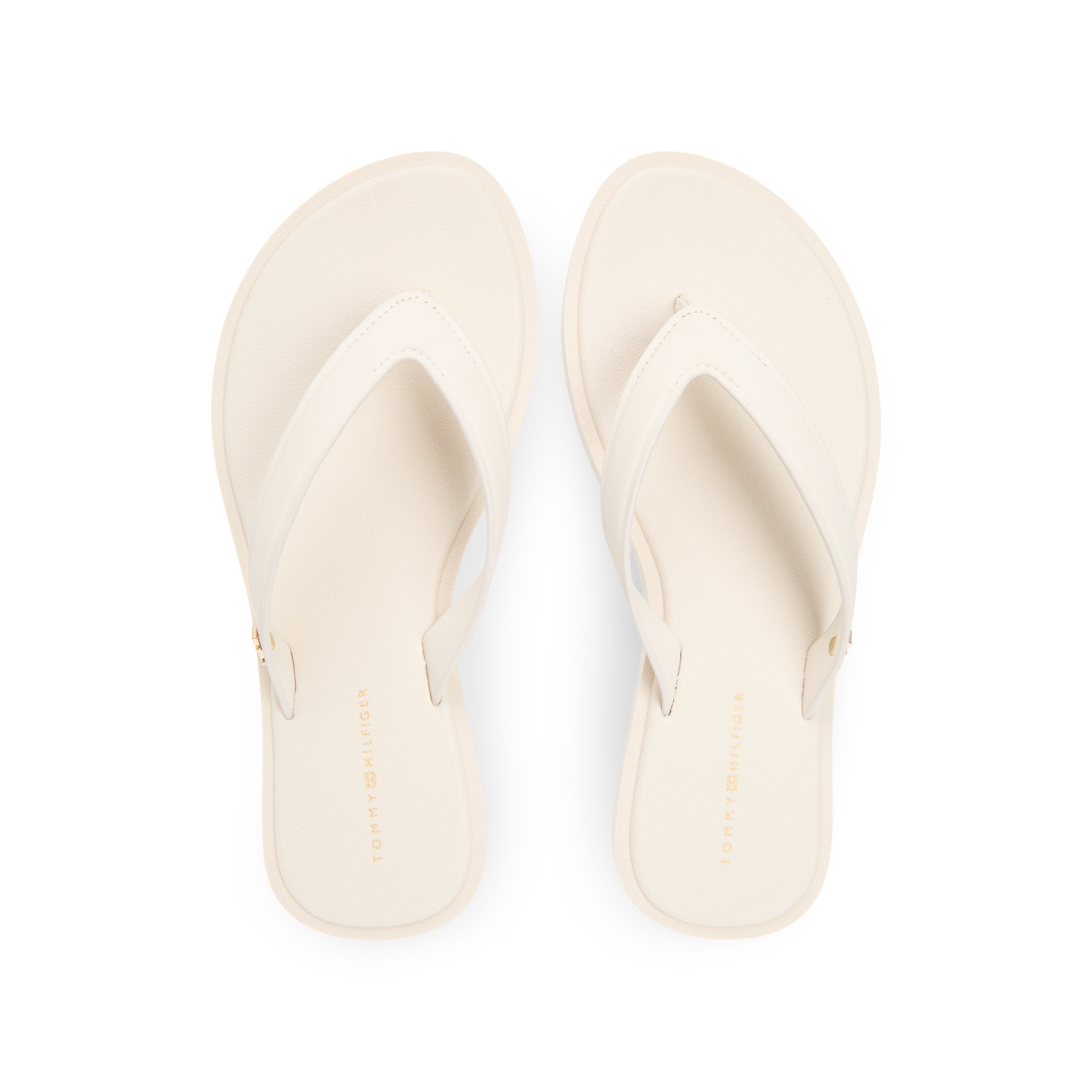 Tommy Hilfiger SCANDI PREMIUM Womens Toe-Post Sandals Soft Cream