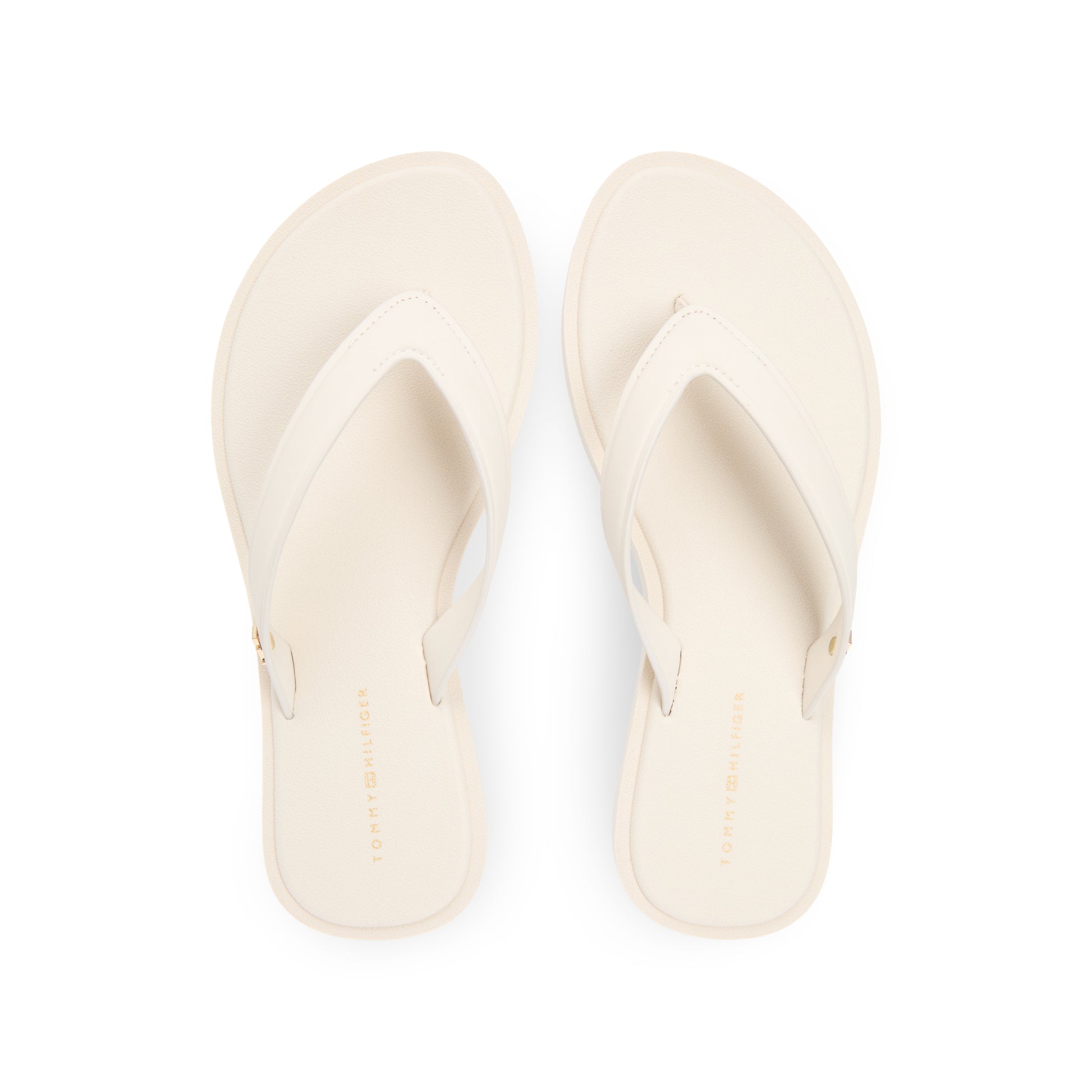 Tommy Hilfiger SCANDI PREMIUM Womens Toe-Post Sandals Soft Cream