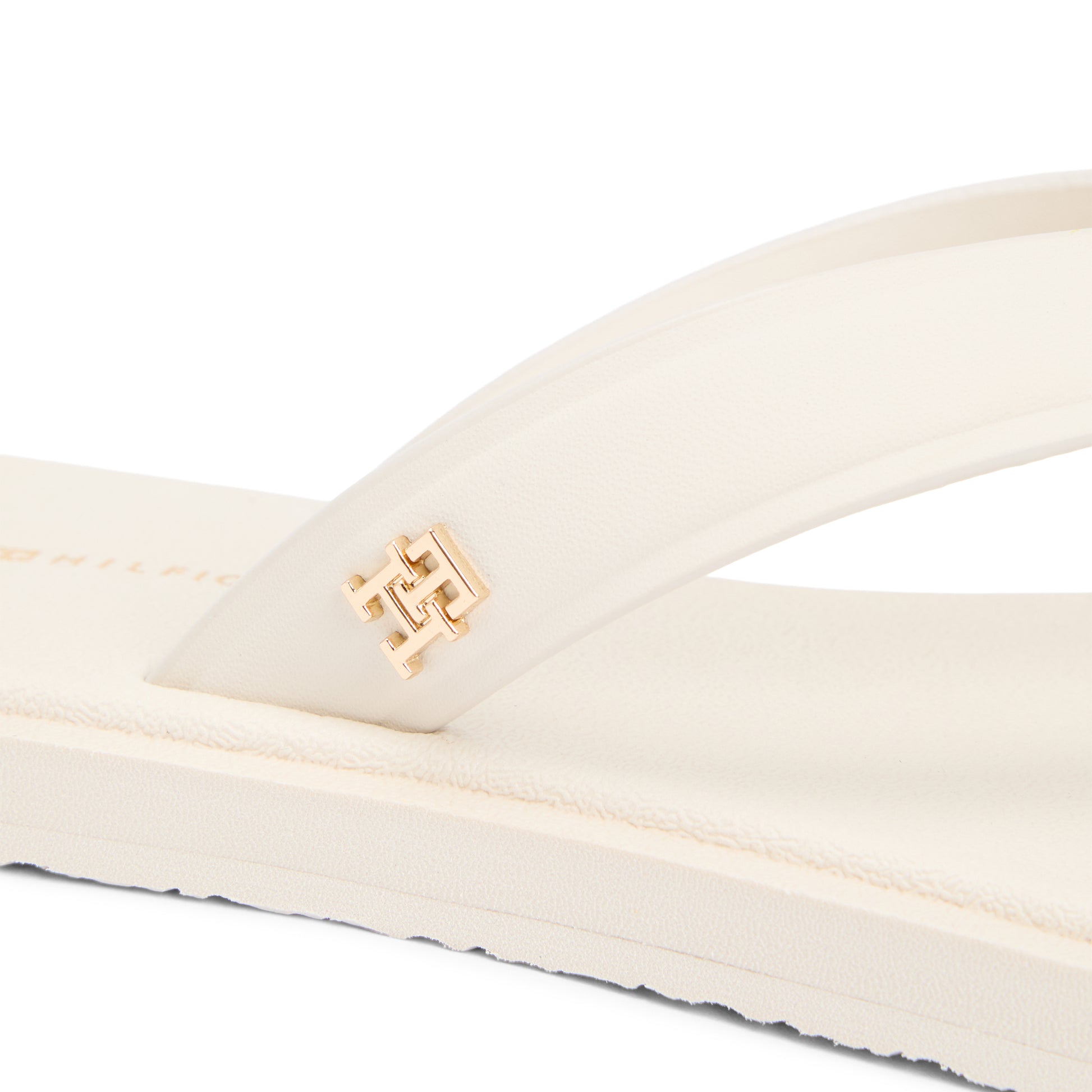 Tommy Hilfiger SCANDI PREMIUM Womens Toe-Post Sandals Soft Cream