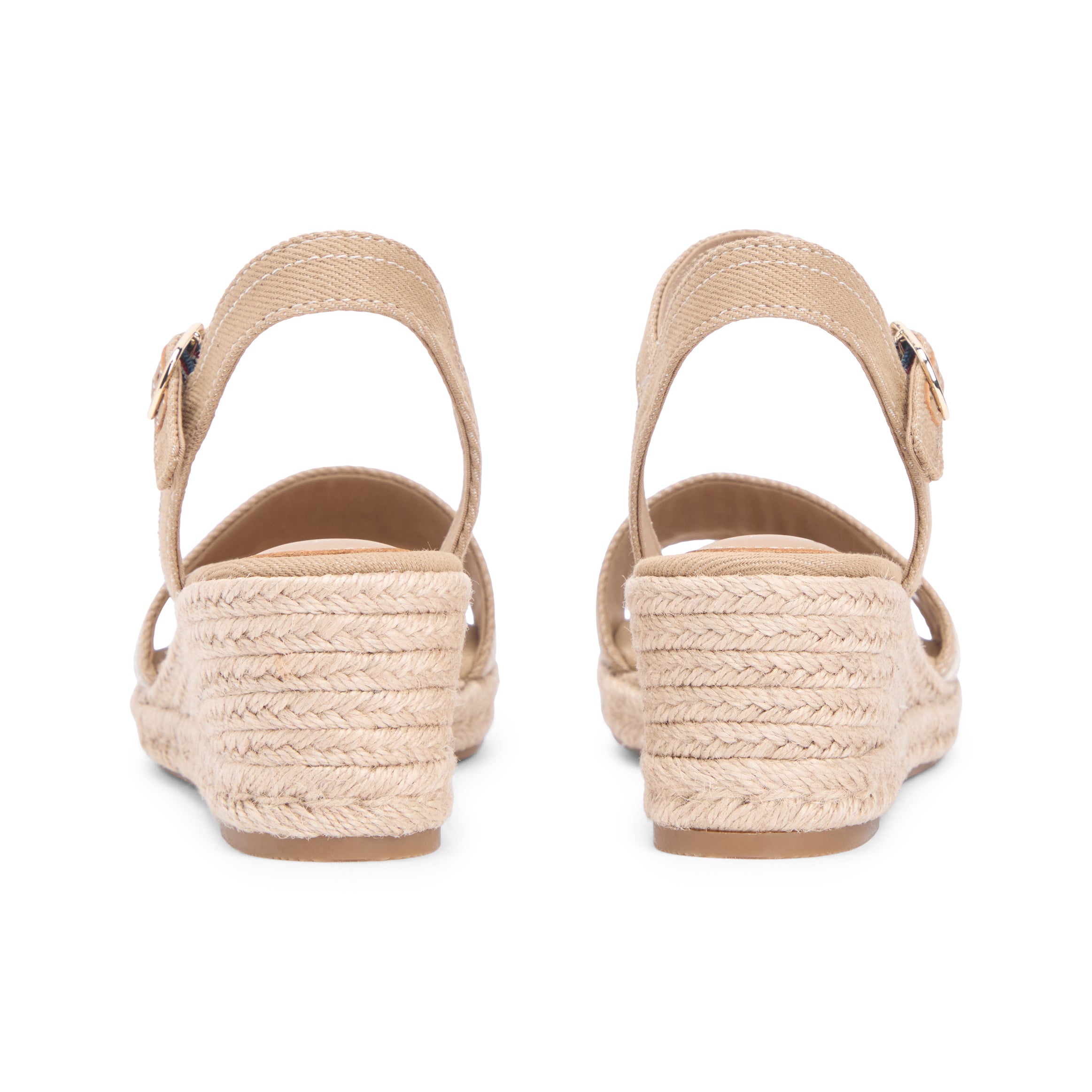 Tommy Hilfiger MID WEDGE Womens Wedge Sandals Safari Canvas