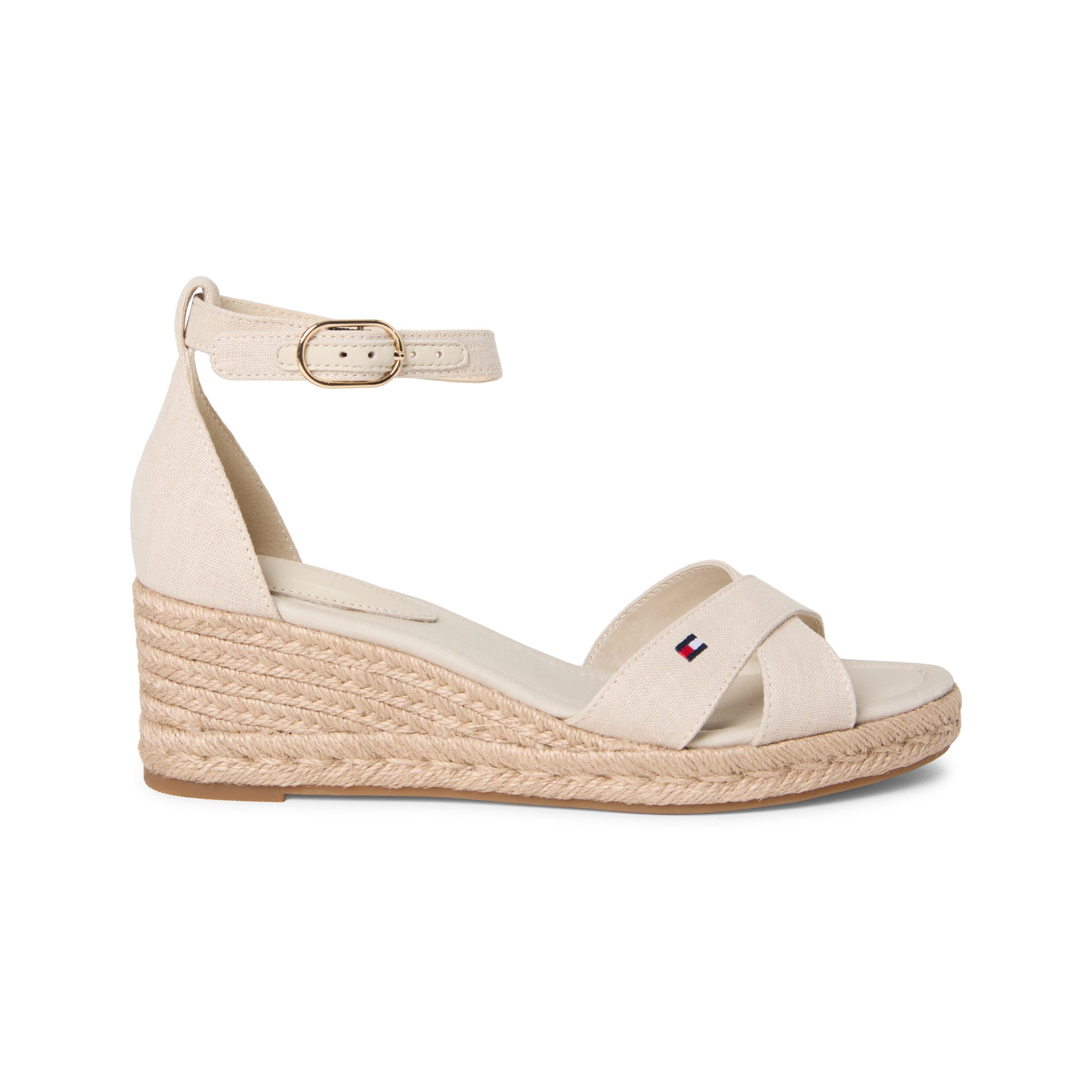 Tommy Hilfiger MID WEDGE Womens Wedge Sandals Classic Beige