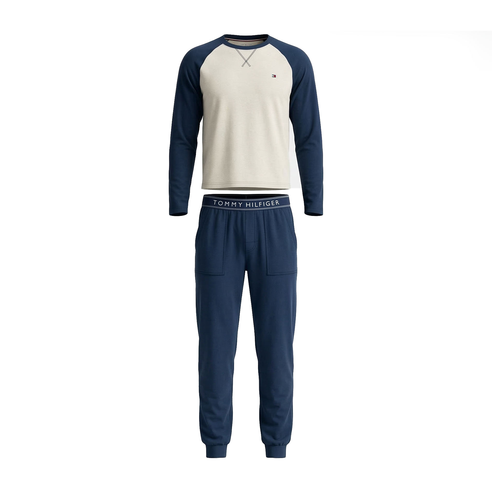 Tommy Hilfiger LS JERSEY PJ Set Mens Pyjama Set Jewel Blue