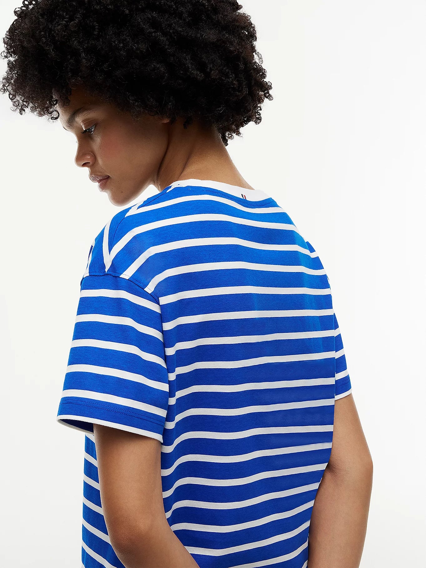 Tommy Hilfiger STRIPE SS Womens Nightdress Blue Orbit Breton Stripe