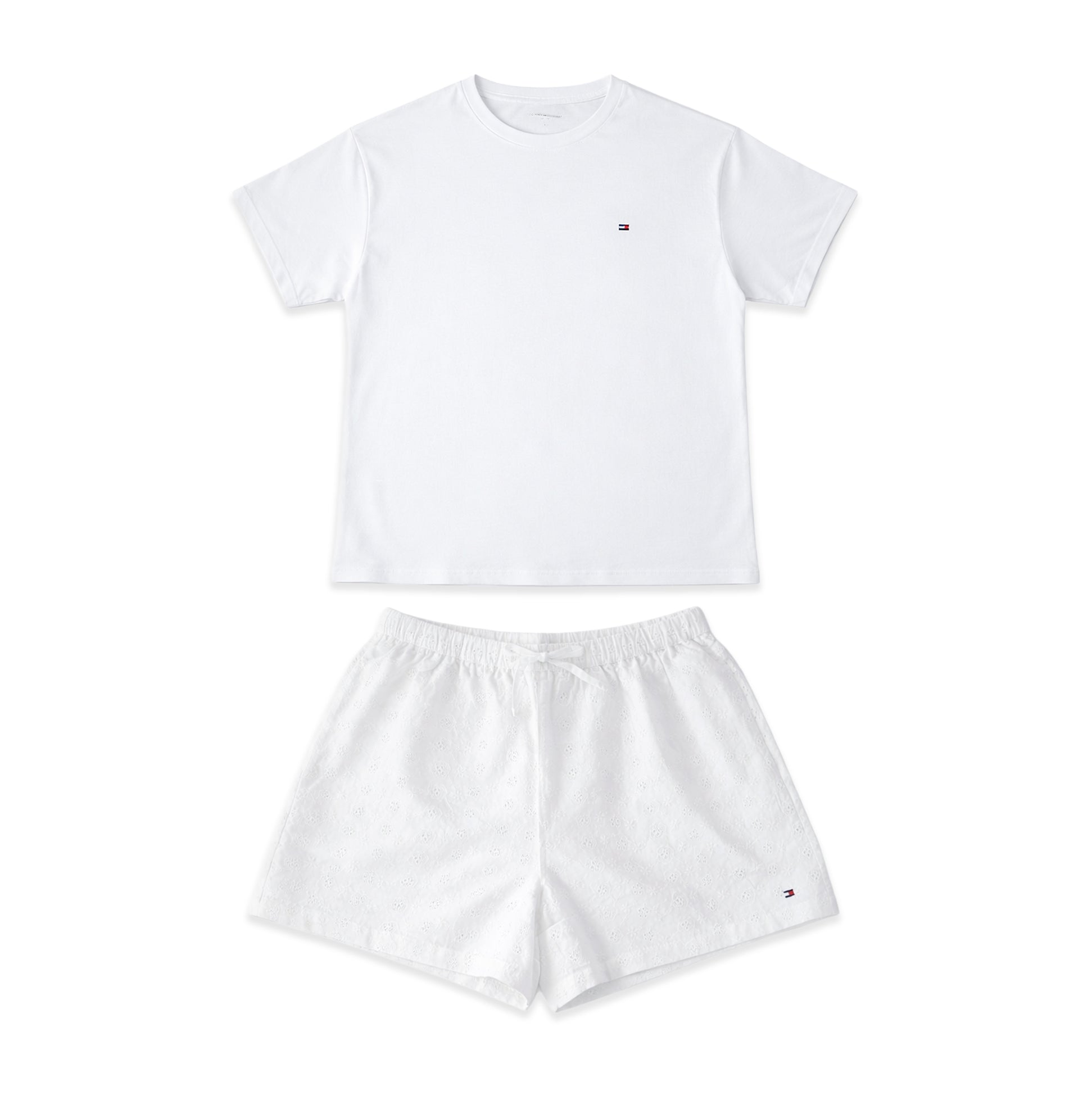 Tommy Hilfiger JERSEY SS TEE Womens Pyjama Set White
