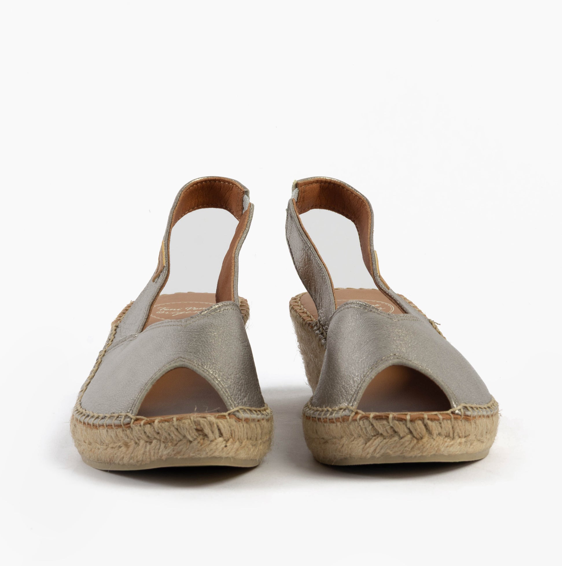 Toni Pons BERNIA Womens Sandals Acer Steel front view, open-toe design, leather upper with wedge heel.