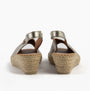 Toni Pons BERNIA Womens Sandals Acer Steel rear view showing wedge heel and slingback design.
